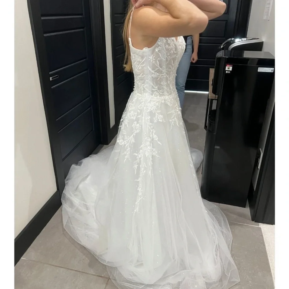 Maggie Sottero White Lace Backless A-Line Wedding Dress - Picture 6 of 6